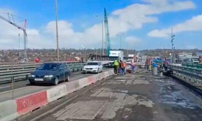 Трасса М4, ремонт моста в Каменске-Шахтинском, Ростовская область