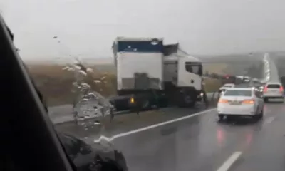 Фура перегородила трассу М4 «Дон» в сторону Москвы