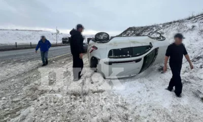 На трассе М4 «Дон» женщина перевернулась на автомобиле