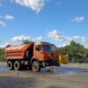 Жара трасса Р-260 поливают.