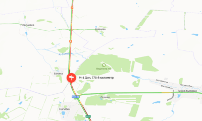 Обстановка на трассе М-4 «Дон» на 778-й км у Чертково вечером 29 августа.