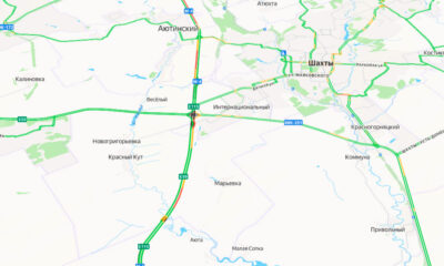 В районе Шахт на трассе М4 три больших пробки на север и на юг