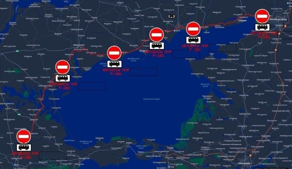 На трассе Р-280 «Новороссия» ввели запрет на пасскажирские перевозки в Крым