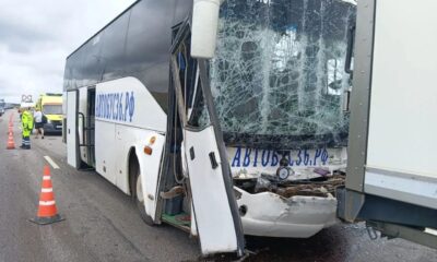 На 632 км трассы М-4 «Дон» столкнулся рейсовый автобус и фура